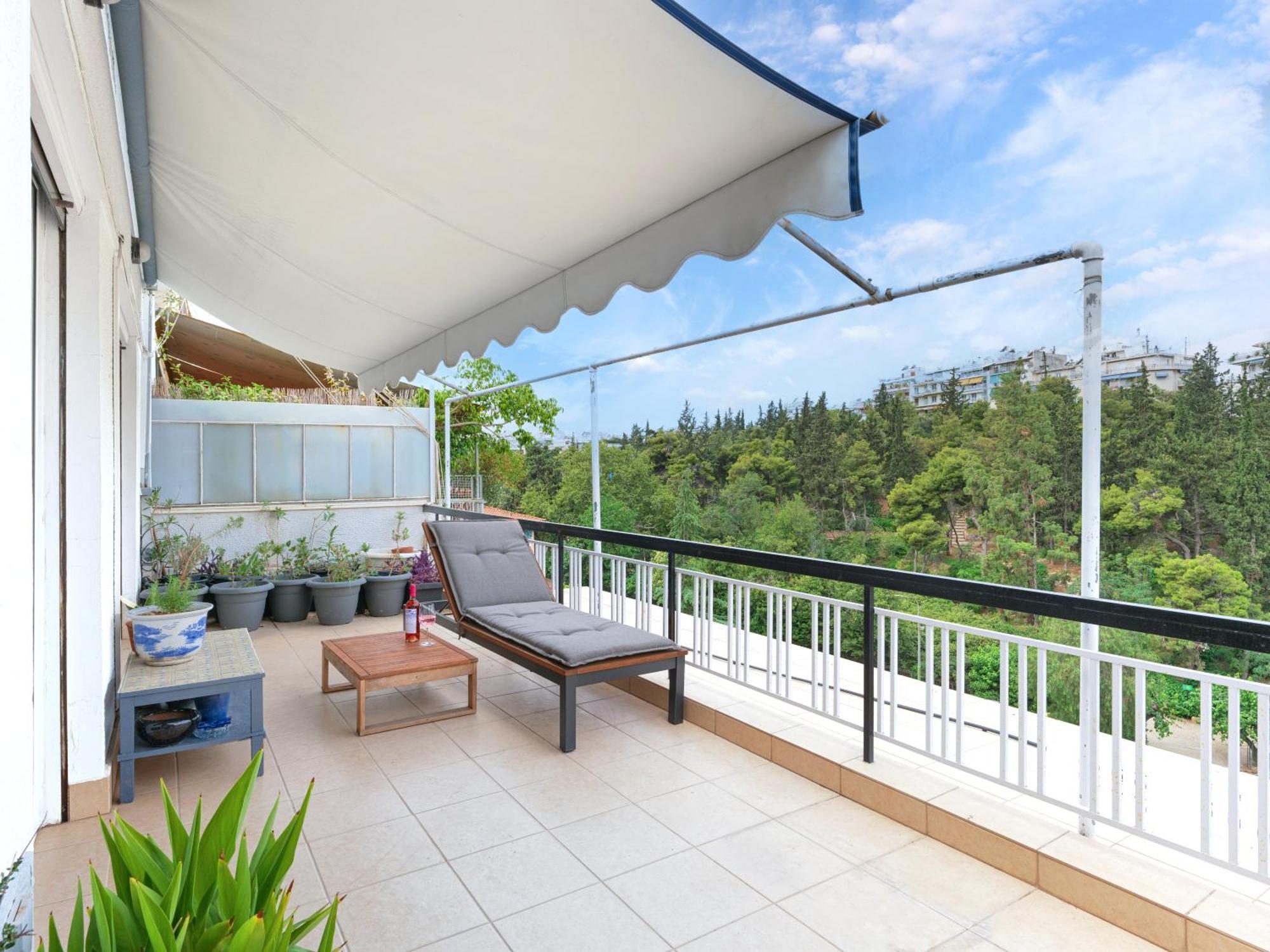 Central Pagrati Apartment With Park View Balcony - Opp Pangrati Grove Aten Exteriör bild
